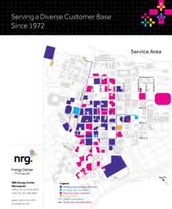Minneapolis district heating and cooling map