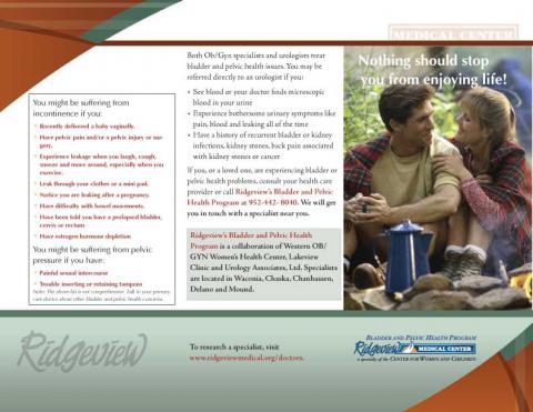 Bladder & Health program brochure