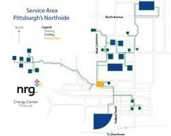 Pittsburgh district heating and cooling map